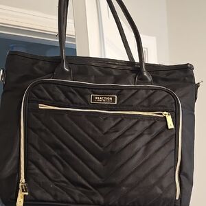 Black Quilted Tote Bag